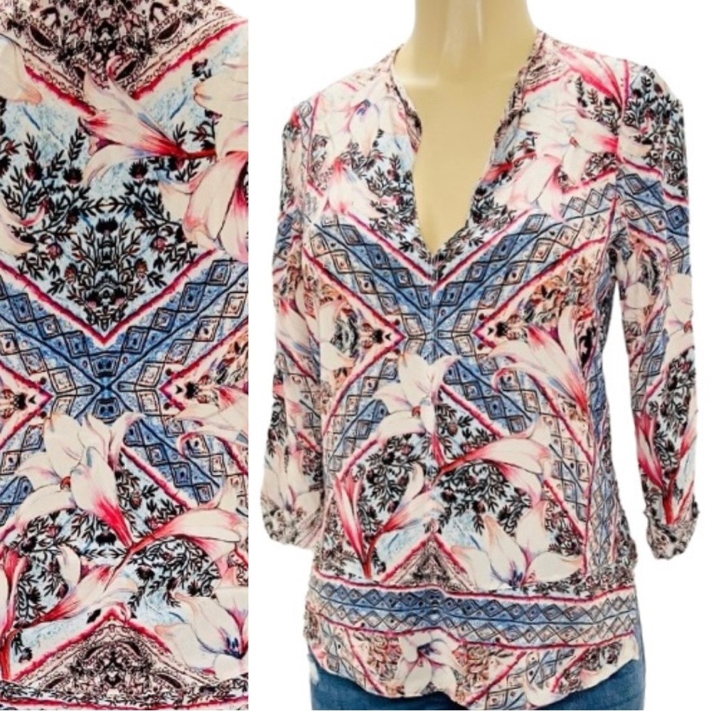 Rory Beca floral silk blouse